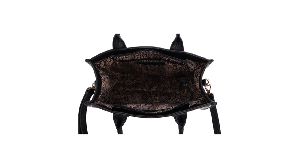 Jessie &amp; James Kate Concealed Carry Lock and Key Satchel w/Coin Pouch, Black, AMC4032L BK