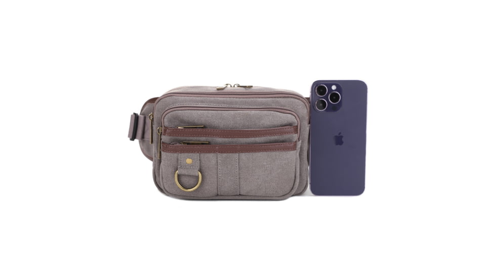 Jessie &amp; James Klamath Canvas CCW Waist Bag, Grey, SMC614-11 GY