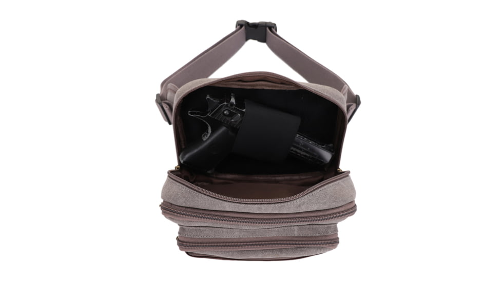 Jessie &amp; James Klamath Canvas CCW Waist Bag, Grey, SMC614-11 GY