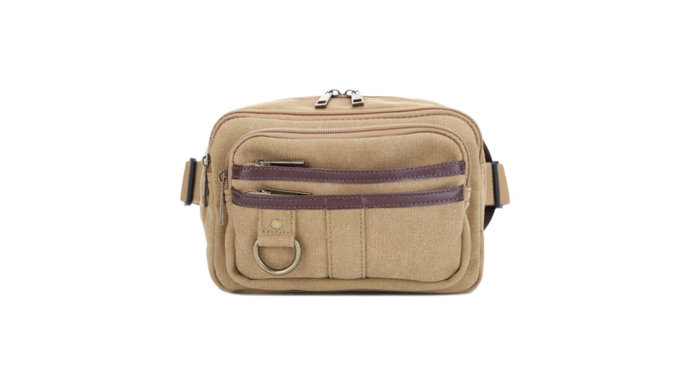 Jessie &amp; James Klamath Canvas CCW Waist Bag, Khaki, SMC614-11 KH