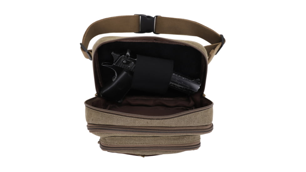 Jessie &amp; James Klamath Canvas CCW Waist Bag, Olive, SMC614-11 OL