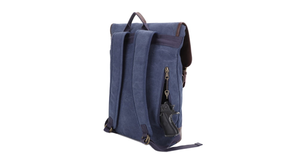 Jessie &amp; James Lassen CCW Vintage Style Backpack, Blue, SMC611-3 BL