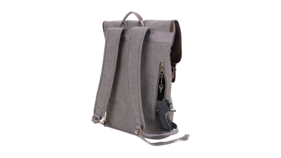 Jessie &amp; James Lassen CCW Vintage Style Backpack, Grey, SMC611-3 GY