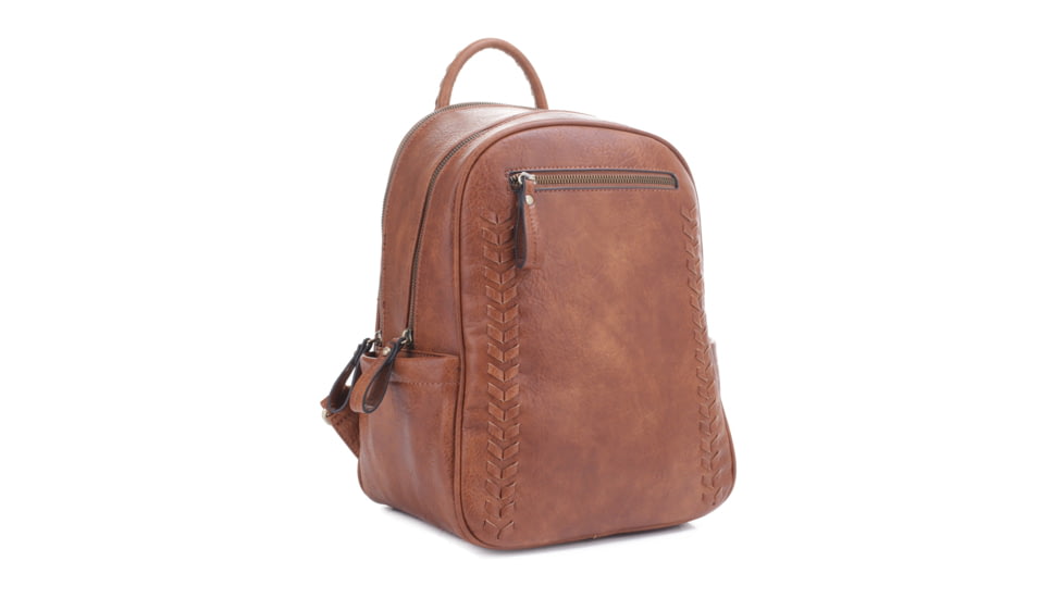 Jessie &amp; James Madison Concealed Carry Backpack Purse CCW Handbag, Tan, SMC31313 TN