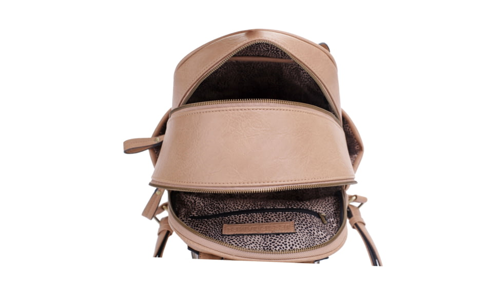 Jessie &amp; James Madison Concealed Carry Backpack Purse CCW Handbag, Taupe, SMC31313 TP