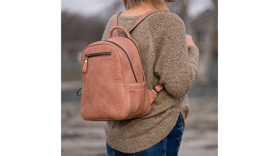 Jessie &amp; James Madison Concealed Carry Backpack Purse CCW Handbag, Taupe, SMC31313 TP