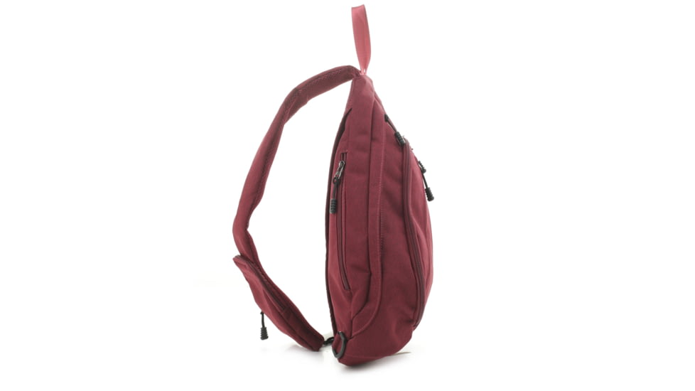 Jessie &amp; James Peyton Sling Shoulder Concealed Carry Backpack CCW Handbag, Red, AMC5819 RD