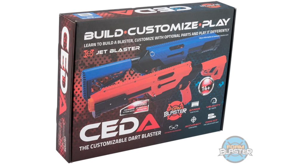 Jet Blaster CEDA Foam Blaster Dart Gun, Model S, Red, 13765