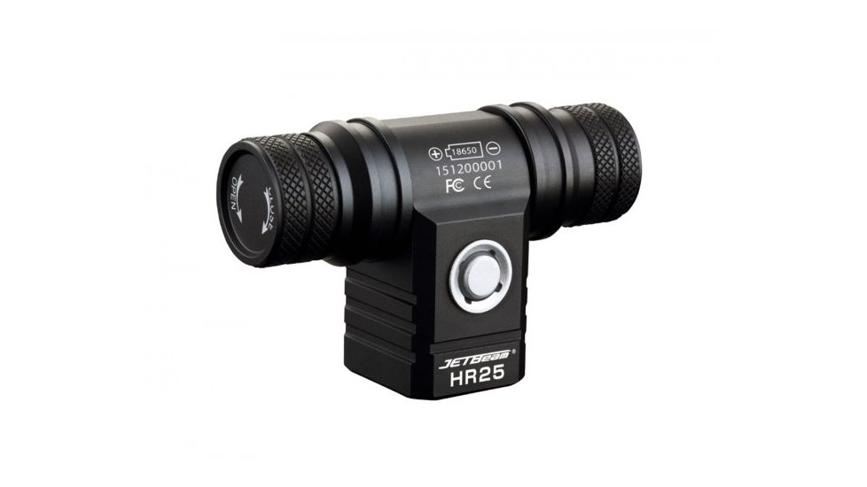 Jetbeam HR25 LED Headlamp, 800 Lumens with CREE XM-L2 LED, Black JETBEAM-HR25-XML2