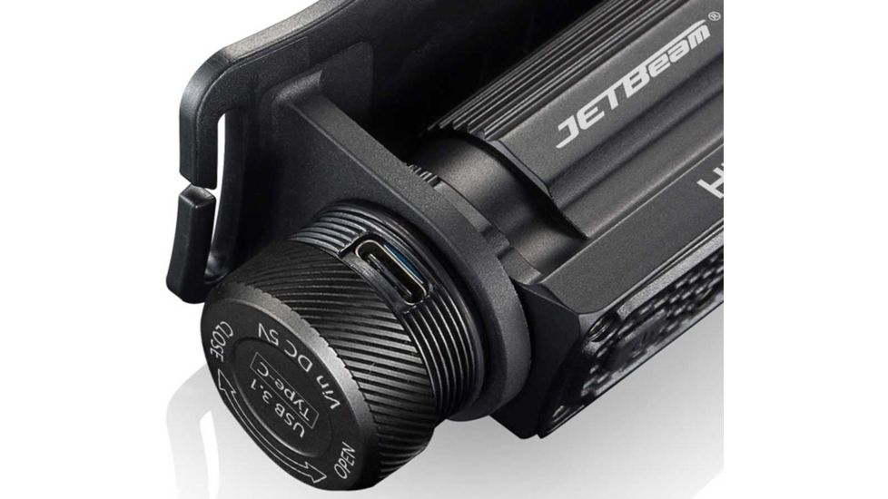 JETBeam HR30 1 x 18650/ 20700/ 2 x CR123A Luminus SST40 N5 LED Rechargeable Headlamp, 950 Lumens, Black, HR30