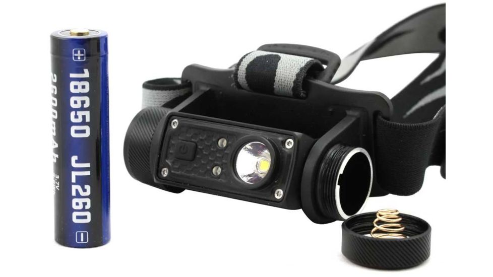 JETBeam HR30 1 x 18650/ 20700/ 2 x CR123A Luminus SST40 N5 LED Rechargeable Headlamp, 950 Lumens, Black, HR30