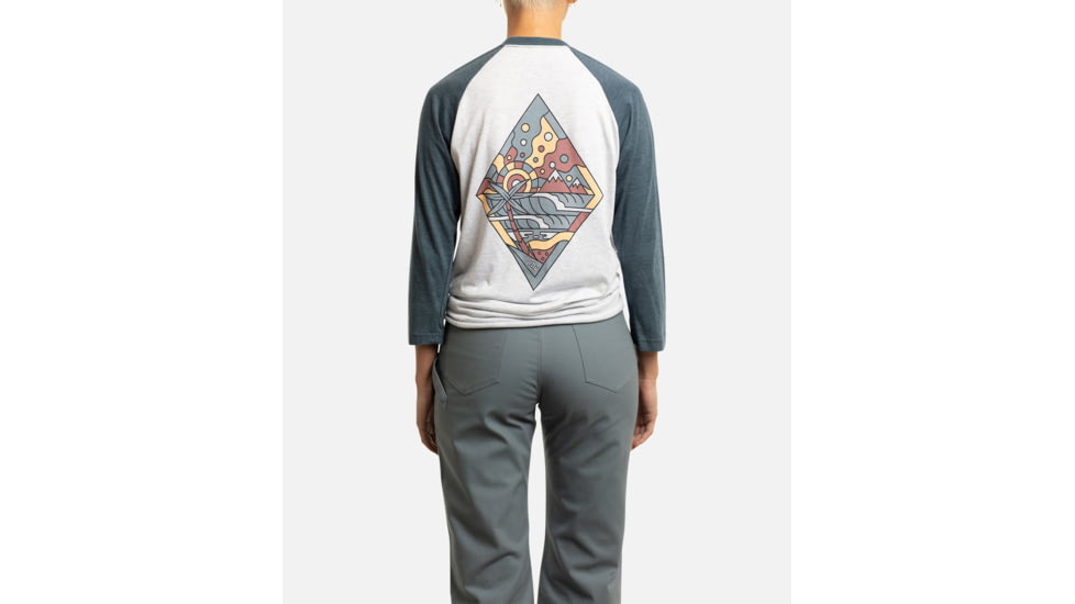 Jetty Cove Raglan Sleeve Tee - Womens, Indigo, Small, 29145