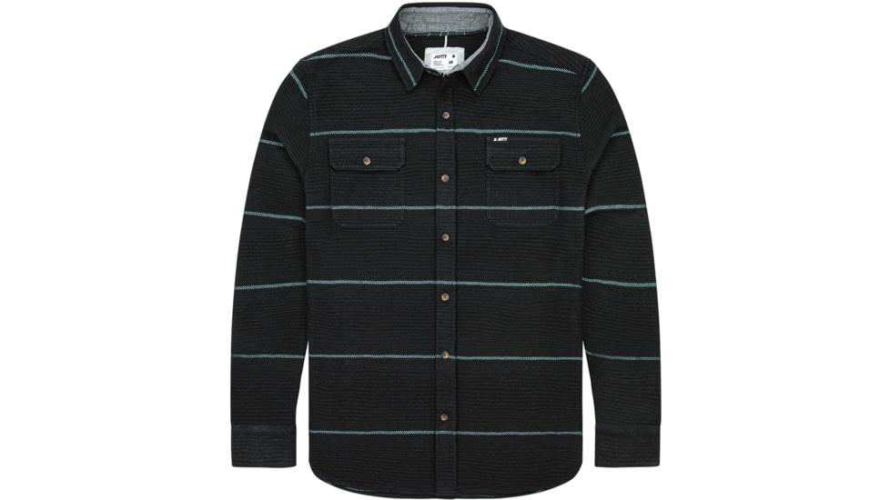 Jetty Horizon Flannel - Mens, Black, XL, F21HORI-MFBLK-XL
