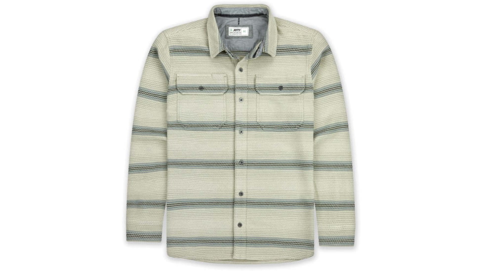 Jetty Mens Horizon Super Heavy Twill Flannel Shirt, Grey, Small, F24HORI-M11002GRY-S