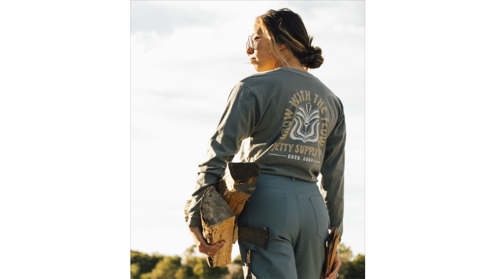 Jetty Roots Long Sleeve Tee - Womens, Grey, Extra Small, 29102