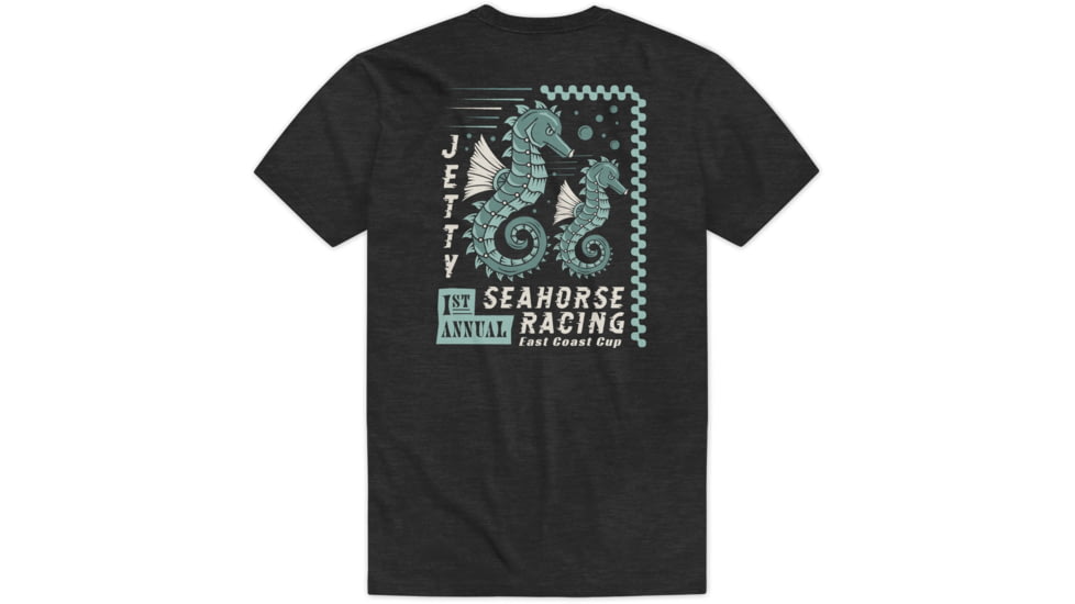 Jetty Seahorse Racing Tee - Mens, Charcoal, Large, 31111