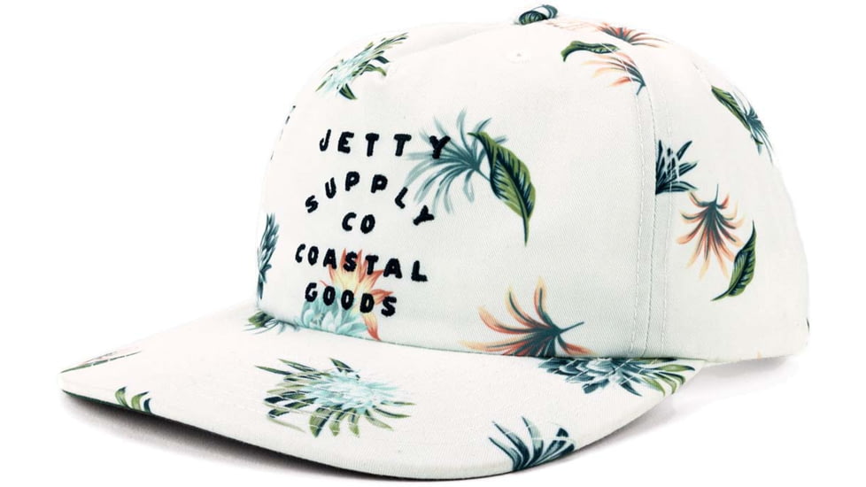 Jetty Tropics Snapback - Mens, White, One Size, S22TROP-AHWHT-OS