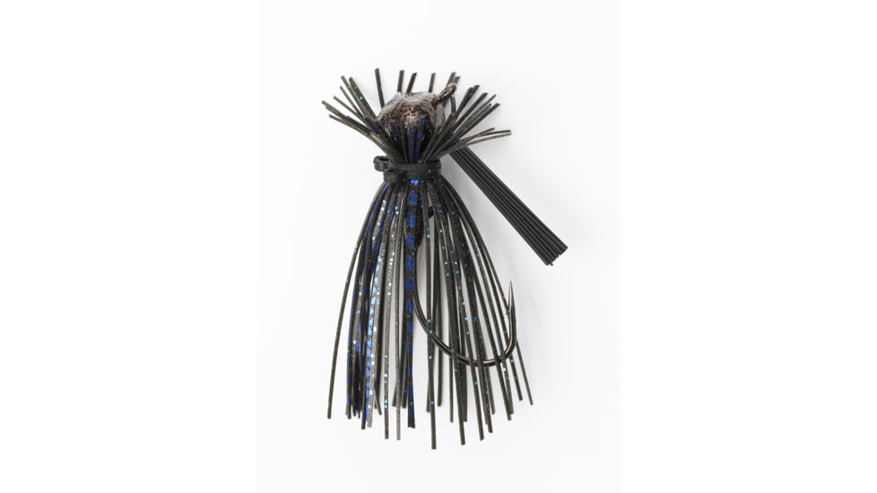 Jewel Football Jig, 1/2 oz Black/Blue Flash, 2/Pack, FH12-725