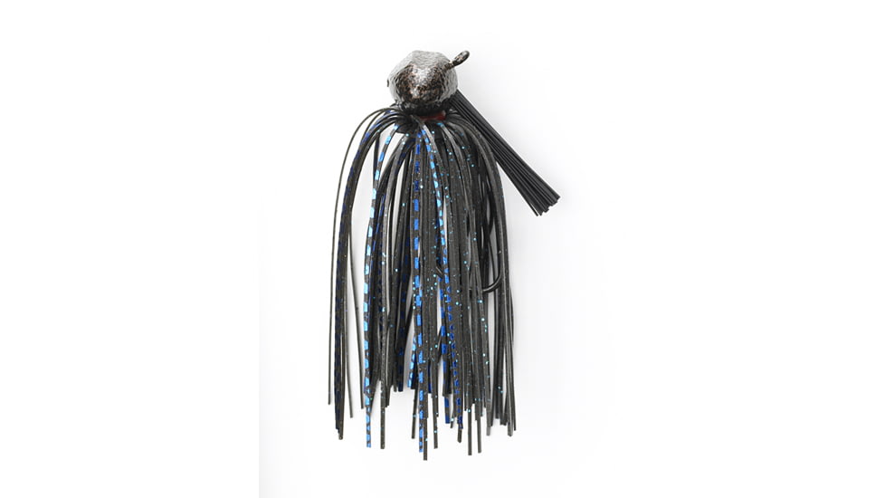 Jewel Football Jig, 3/4 oz Black/Blue Flash, 2/Pack, FB34-725