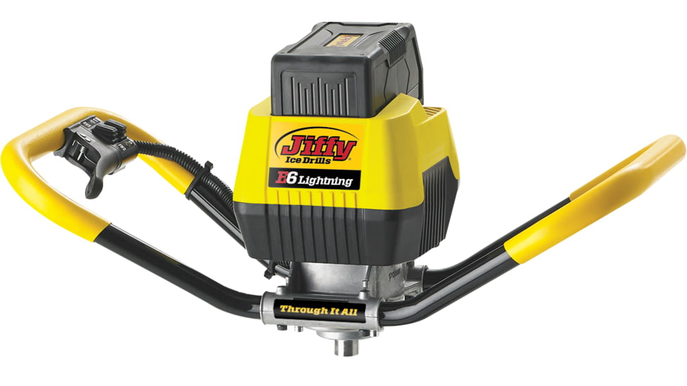 Jiffy E6 Lightning w/Hybrid Torch Drill Assembly, Right Hand, 8in, Yellow, Large, 56-08-H