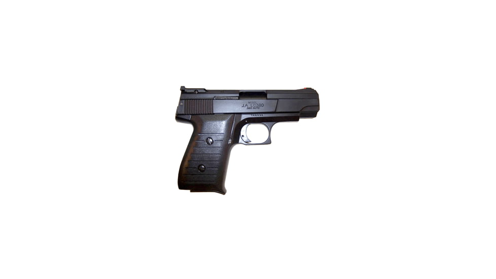 Jimenez JA-LC380 Pistol, .380 ACP, 3.75in barrel, zinc alloy frame, black plastic grip, blowback operated semi-auto, HiViz front, adjustable rear, 12 round magazine, JZJALC380.380ACP3.751FRRMPG