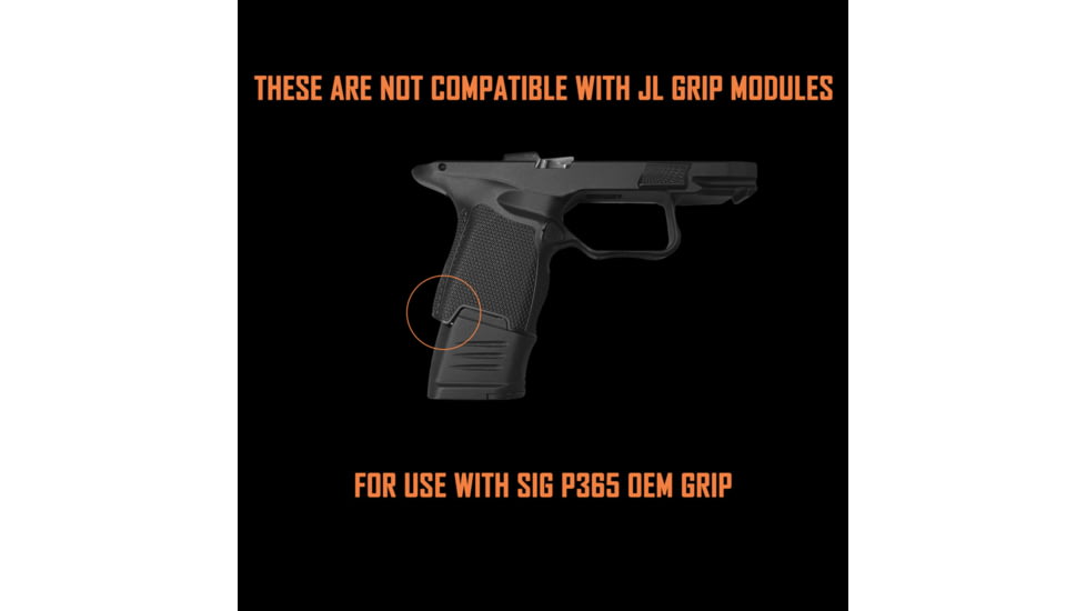 JL Billet 17-Round Mag Adapter for SIG P365 X/XL Grip, Black, 0, JLB-365-X/XL-ADP