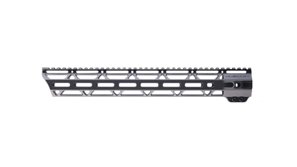 JL Billet Angle Cut AR-10 M-Lok Handguard, Gen 2, .308, 15 inch, Black, JLB-MLA-308-15G2-A