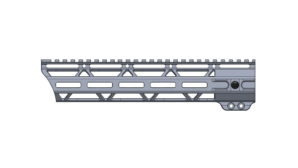 JL Billet Angle Cut M-Lok Handguard, High Profile, AR10, .308, 10.6 inch, Black JLB-MLA-308-10H-A