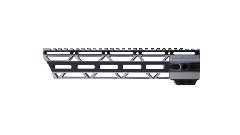 JL Billet Angle Cut AR-10 M-Lok Handguard, High Profile, .308, 10.6 inch, Black, JLB-MLA-308-10H-A