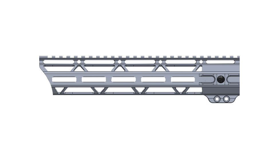 JL Billet Angle Cut M-Lok Handguard, Low Profile, AR10, .308, 10.6 inch, Black JLB-MLA-308-10L-A