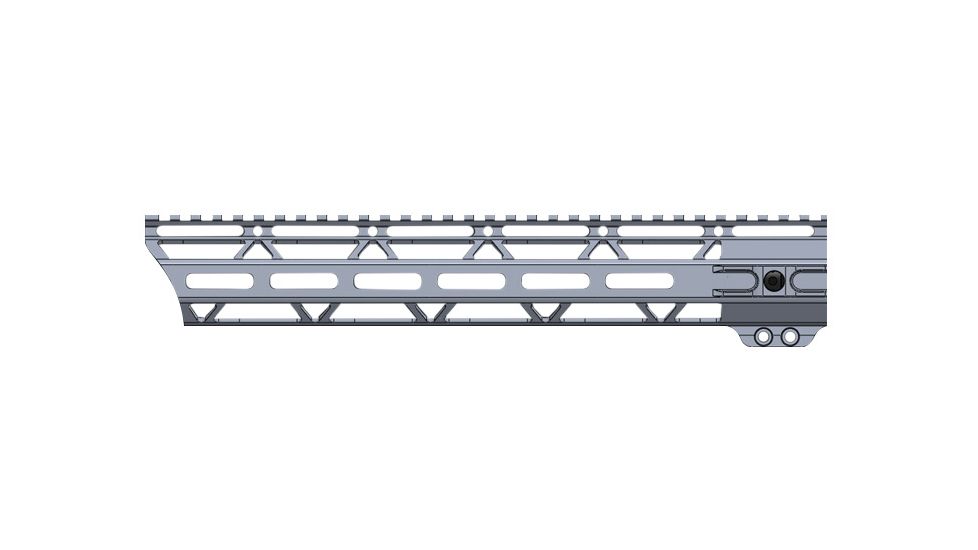 JL Billet Angle Cut M-Lok Handguard, Low Profile, AR10, .308, 12.8 inch, Black JLB-MLA-308-12L-A