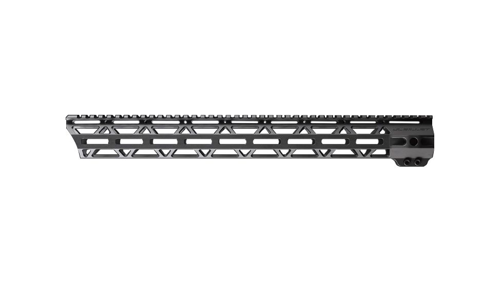 JL Billet Angled AR-15 M-Lok Free-Float Handguard, 17 inch, Black, JLB-MLA-17-A