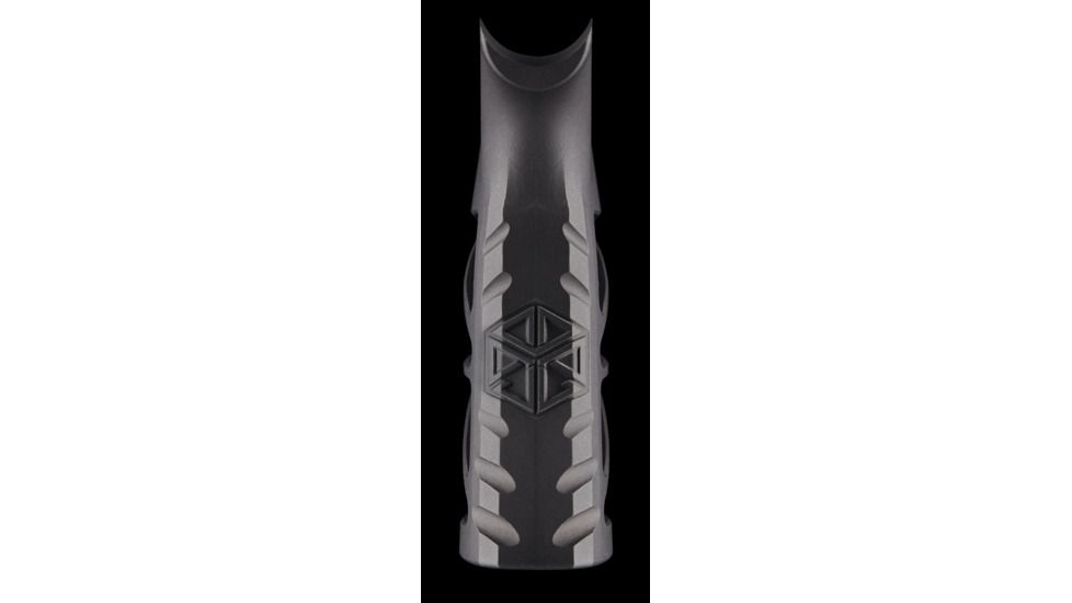 JL Billet AR Raw Aluminum Grip Slash Cut, Skeletonized, Black, JLB-AR-GRIP-A