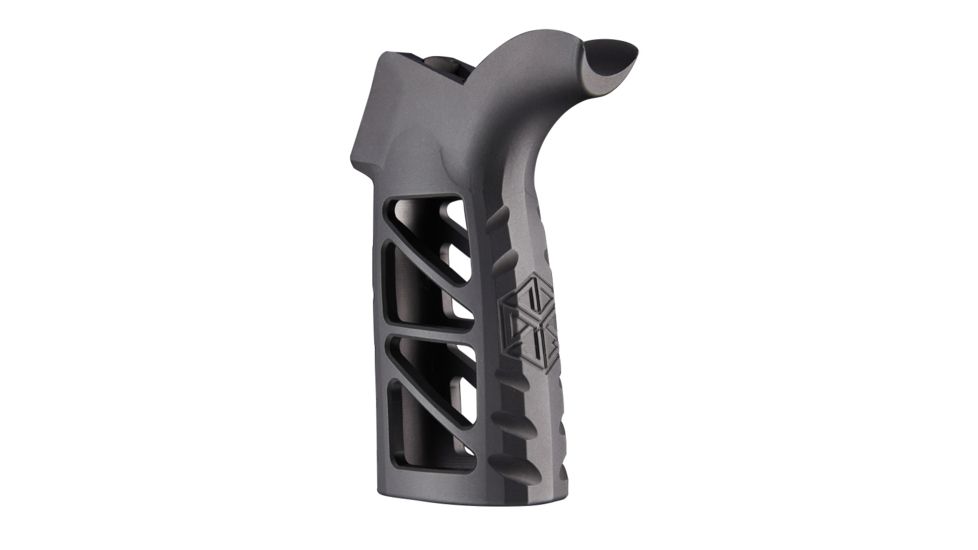 JL Billet AR Raw Aluminum Grip Slash Cut, Skeletonized, Black JLB-AR-GRIP-A