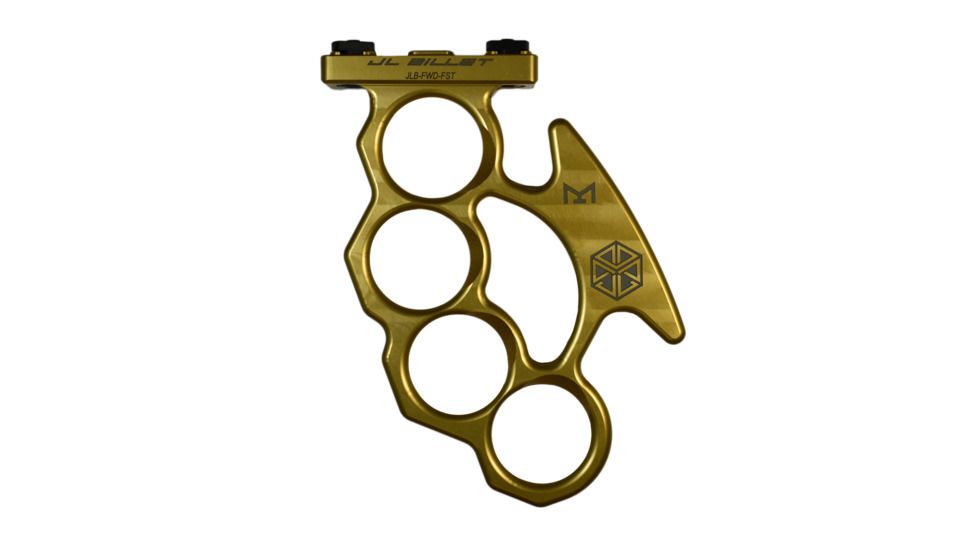 JL Billet Limited Edition Gold Forward Fist Grip, M-Lok, Gold, JLB-MLOK-FF-G