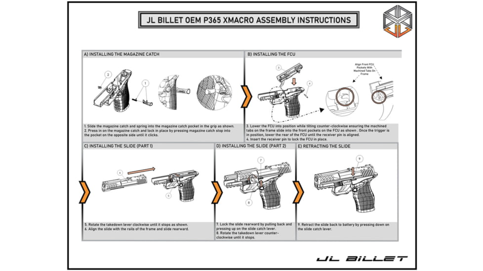 JL Billet P365 Micro SIG Compatible Grip Module, Black, JLB-365-MICRO