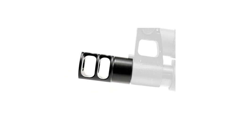 JMac Customs 2C 1/2-28 Slim 9mm 2-Port Muzzle Brake, Black, RRD-2C-28-S-9