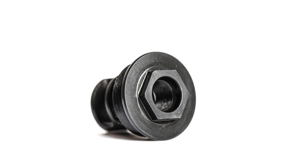 JMac Customs 2C 1/2-28 X20 2-Port Muzzle Brake with Wolfman Suppressor Mount, Black, RRD-2C-28S-X20