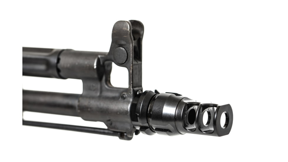 JMac Customs 2C 14-1LH Face Muzzle Brake with Keymount - KeyMicro, Black Nitride, RRD-2C-14F-KM