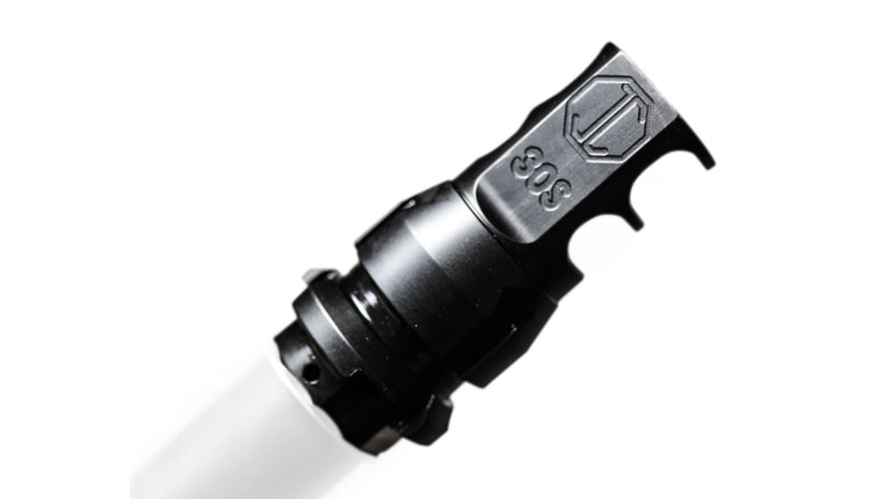 JMac Customs 2C 5/8-24 2-Port Muzzle Brake with Keymount, Black, RRD-2C-30S-KM