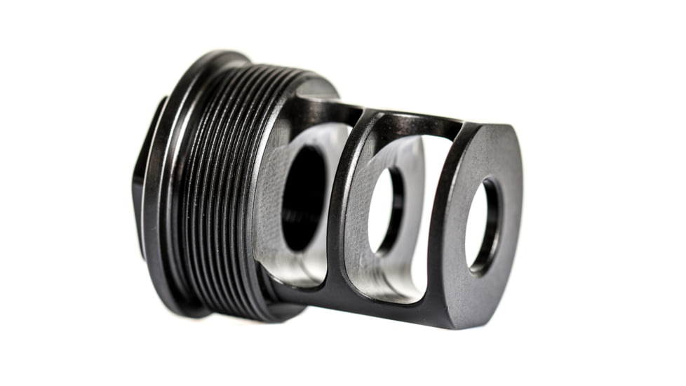 JMac Customs 2C 5/8-24 X12 2-Port Muzzle Brake with Alpha Suppressor Mount, RRD-2C-30S-X12