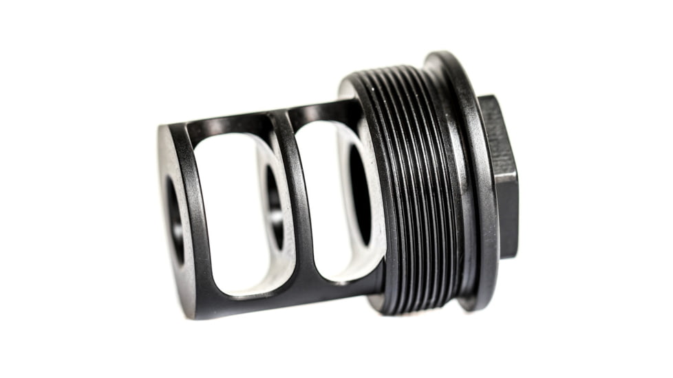 JMac Customs 2C 5/8-24 X12 .45 Cal 2-Port Muzzle Brake with Alpha Suppressor Mount, RRD-2C-30S-X12-45