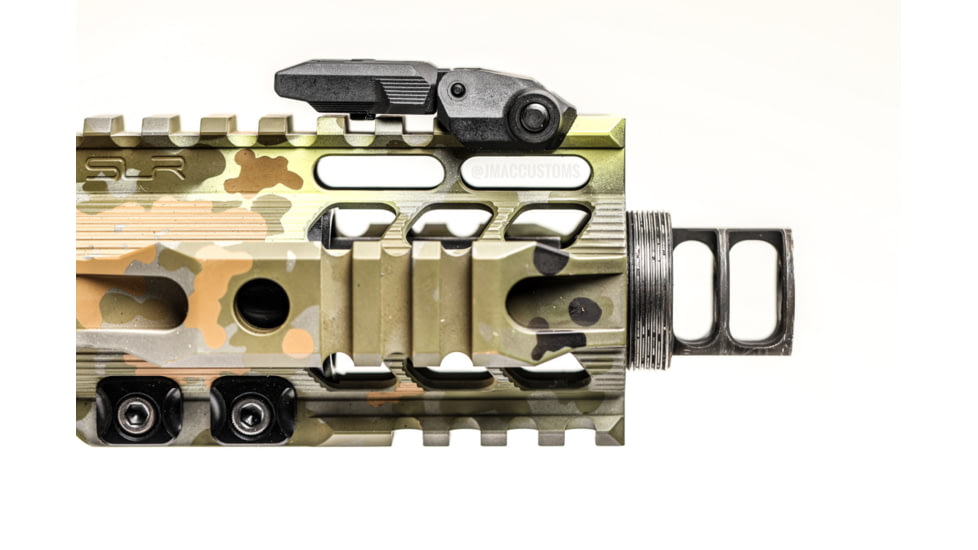 JMac Customs 2C 5/8-24 X12 .45 Cal 2-Port Muzzle Brake with Alpha Suppressor Mount, RRD-2C-30S-X12-45