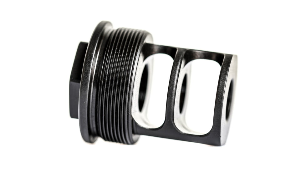 JMac Customs 2C 5/8-24 X12 .45 Cal 2-Port Muzzle Brake with Alpha Suppressor Mount, RRD-2C-30S-X12-45