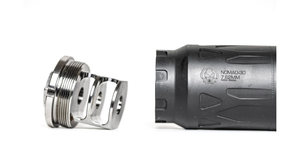 JMac Customs 2C 5/8-24 X37 2-Port Muzzle Brake with Bravo Suppressor Mount, RRD-2C-30S-X37