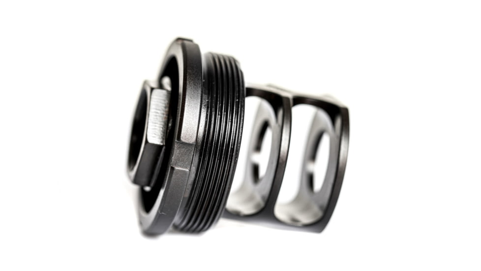 JMac Customs 2C 5/8-24 X37 .45 cal 2-Port Muzzle Brake with Bravo Suppressor Mount, RRD-2C-30S-X37-45