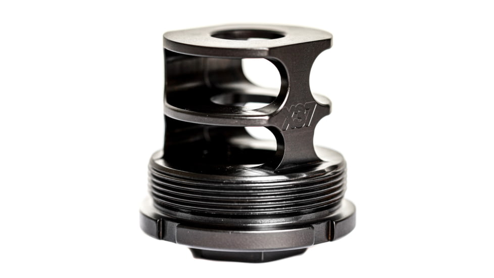 JMac Customs 2C 5/8-24 X37 .45 cal 2-Port Muzzle Brake with Bravo Suppressor Mount, RRD-2C-30S-X37-45