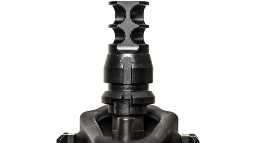 JMac Customs 2C H&amp;K 15x1 2-Port Muzzle Brake with Keymount - KeyMicro, Black, RRD-2C-15F-KM