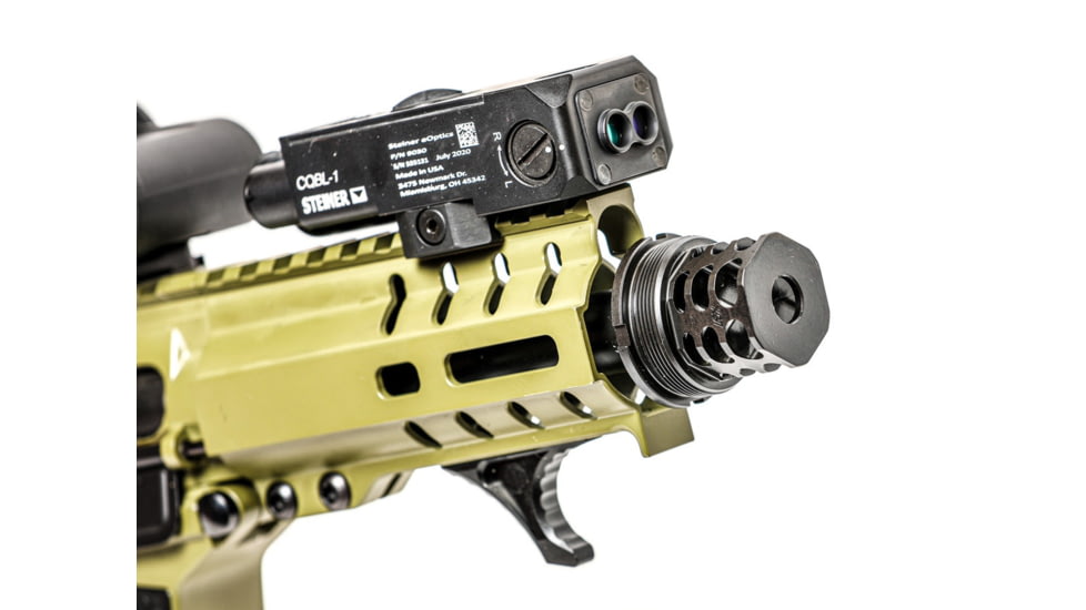 JMac Customs 360 1/2-28 X37 Muzzle Brake with Bravo Suppressor Mount and Blast Shield, Black Nitride, RRD-360-28S-X37+BDS-37