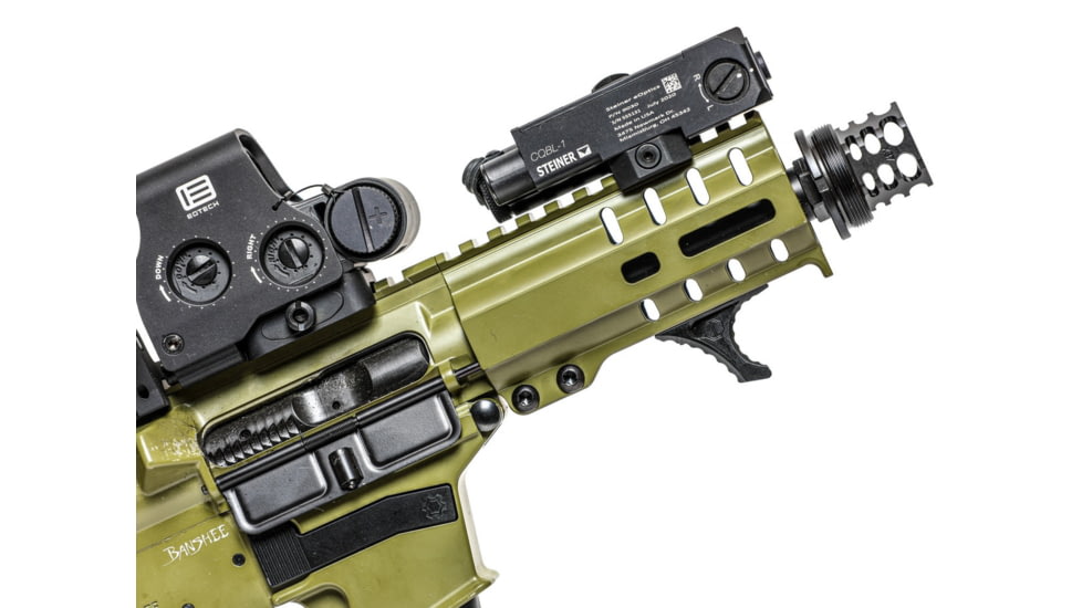 JMac Customs 360 1/2-28 X37 Muzzle Brake with Bravo Suppressor Mount and Blast Shield, Black Nitride, RRD-360-28S-X37+BDS-37